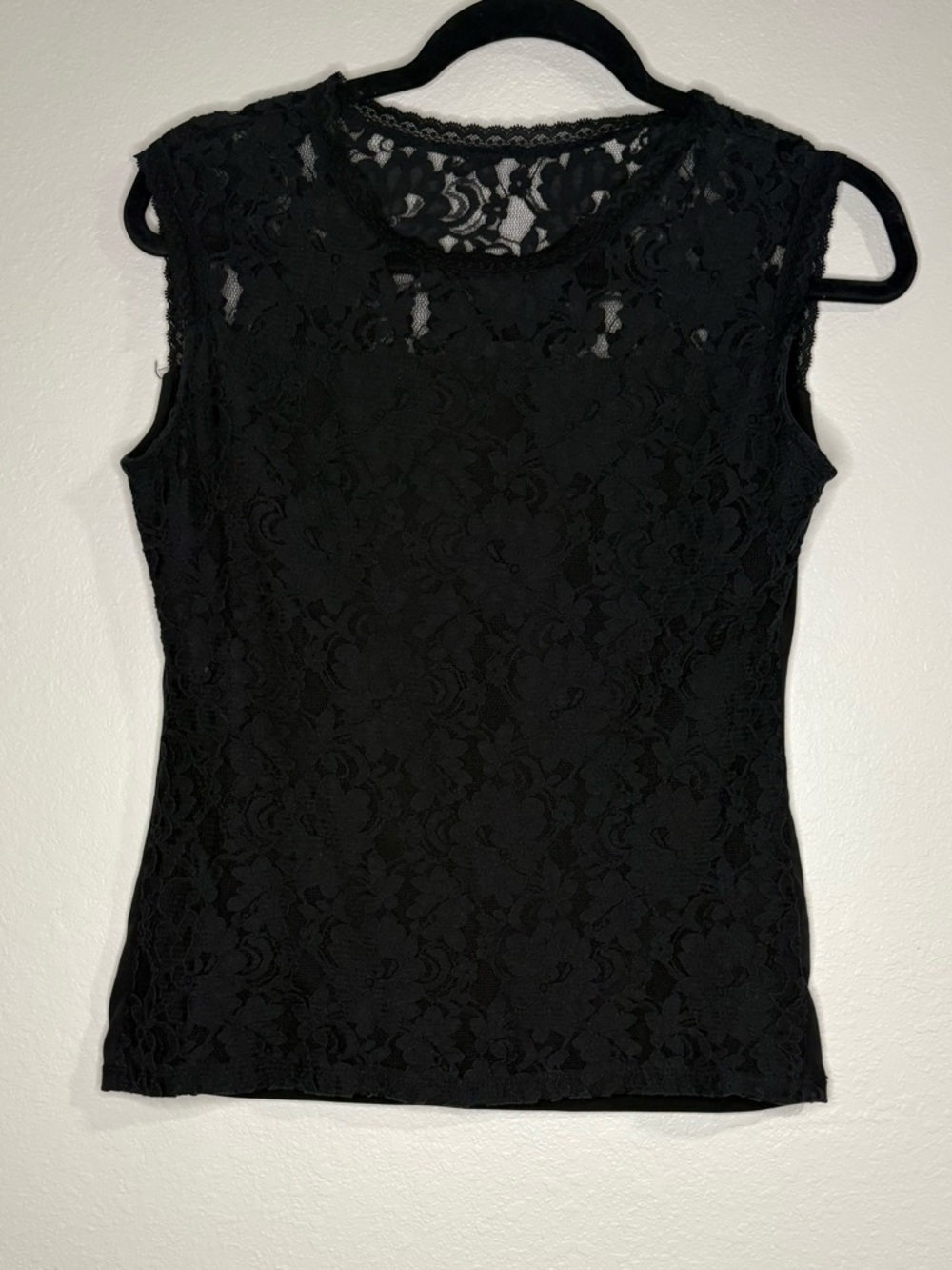 New York & Company Black Lace Sleeveless Camisole